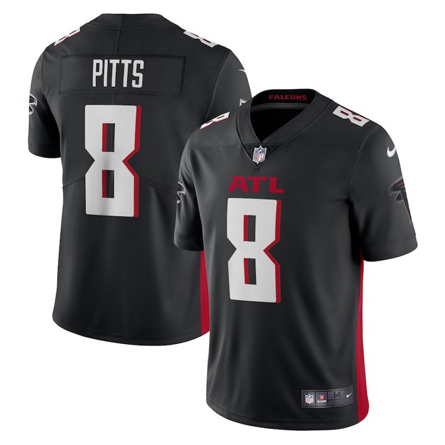 mens nike kyle pitts black atlanta falcons vapor limited jersey